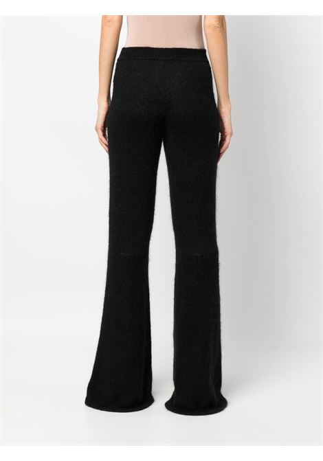 Black knitted flared mohair trousers - women  ALBERTA FERRETTI | A038051050555