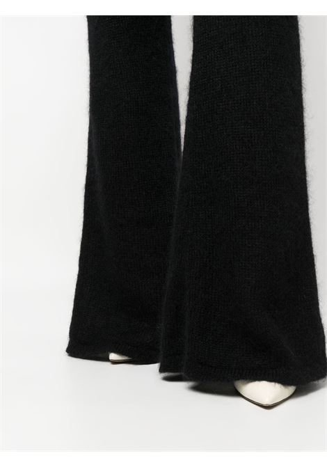 Black knitted flared mohair trousers - women  ALBERTA FERRETTI | A038051050555
