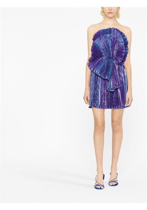 Multicolored plisse laminated dress - women  ALBERTA FERRETTI | A043651521296