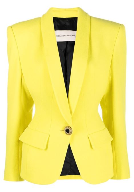 Yellow single breasted blazer - women ALEXANDRE VAUTHIER | 223JA1652LMNTNC
