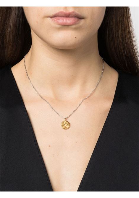 Gold-tone and silver-tone Smiley pendant necklace - women  AMBUSH | BWOB071F22BRA0017600
