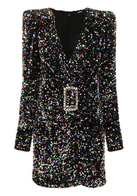 Mini abito con paillettes in nero - donna AMEN | AMW22422789