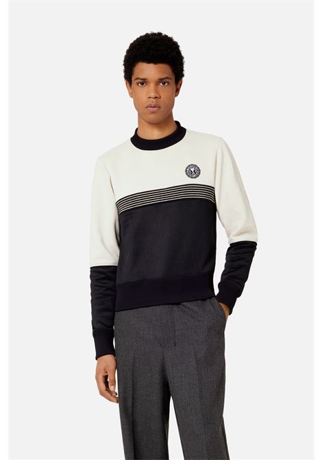 Two tone logo sweatshirt - men AMI PARIS | HSW028738151