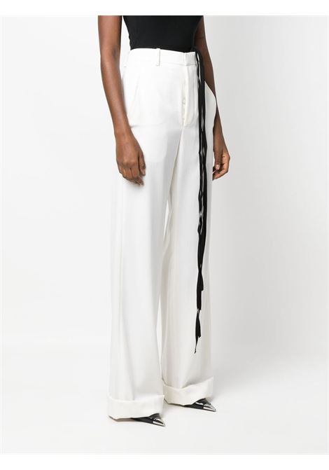 Pantaloni a vita alta in bianco - donna ANN DEMEULEMEESTER | 2202WTR02FA200001