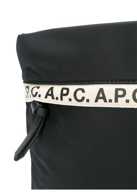 Black logo stripe messenger bag - men  A.P.C. | PAACLH61384LZZ