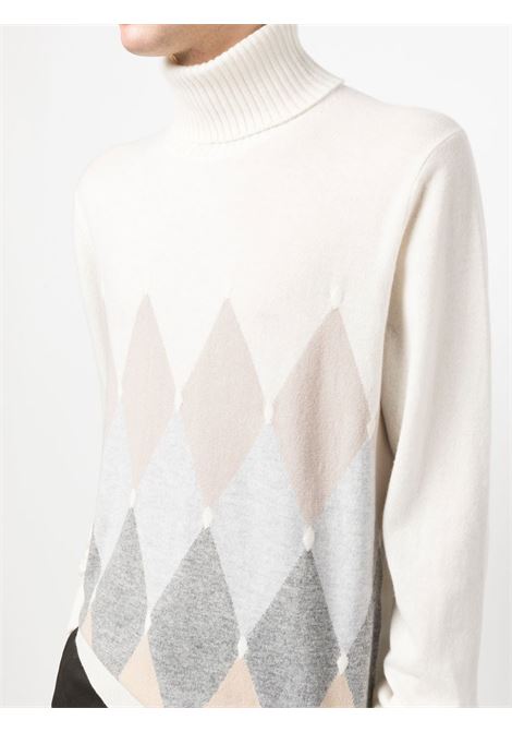 Multicolour argyle-knit sweatshirt - men BALLANTYNE | W2P01012KA898001