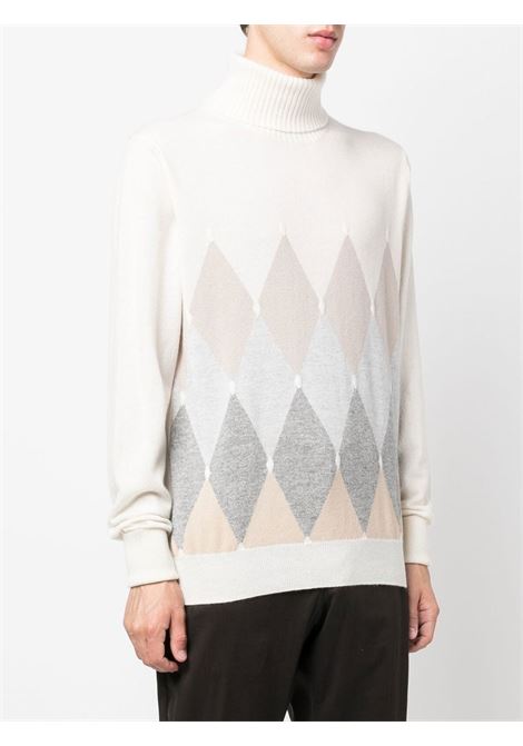 Multicolour argyle-knit sweatshirt - men BALLANTYNE | W2P01012KA898001