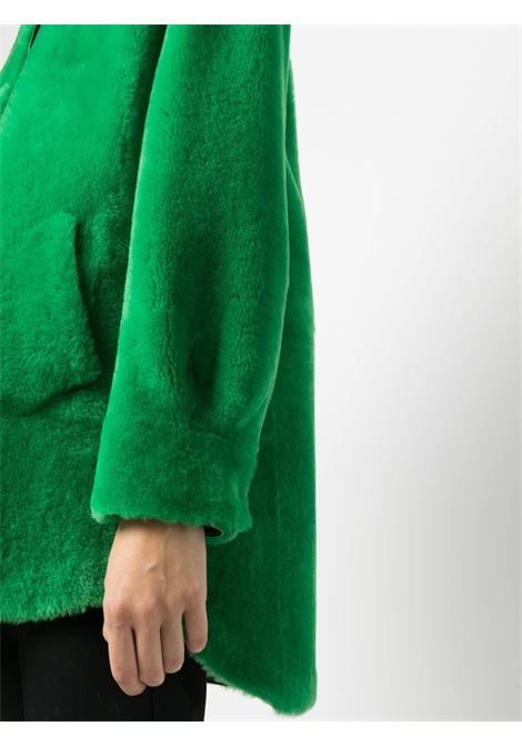 Green shearling jacket-women BLANCHA | 22045300SMRLD