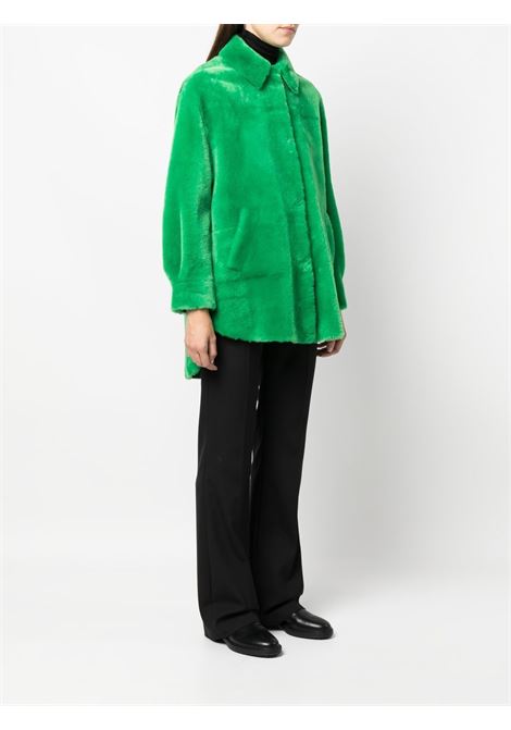 Giacca in shearling verde-donna BLANCHA | 22045300SMRLD