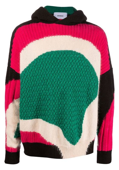 Maglione multicolore con cappuccio - uomo BONSAI | KN008STN