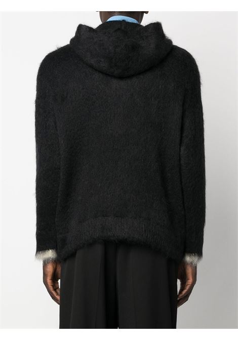 Black hooded sweater - men BONSAI | KN009BLK