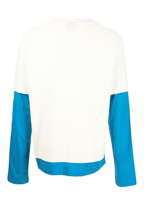 T-shirt a maniche lunghe bianca e blu con stampa-uomo BOTTER | 3026J002WHTBL