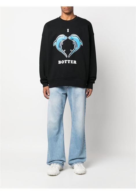 Black printed sweatshirt - men BOTTER | 6014J006BLK