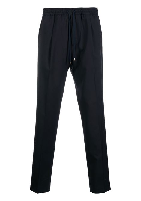 Navy blue drawstring straight-leg trousers - men BRIGLIA 1949 | WIMBLEDONS42210000011