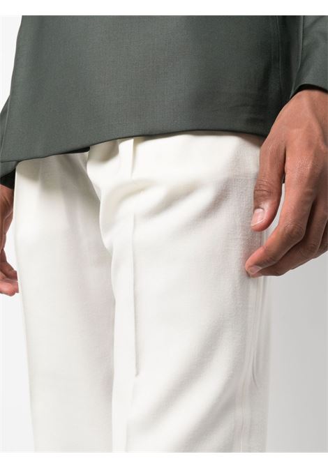 White drawstring straight-leg trousers - men BRIGLIA 1949 | WIMBLEDONS42212000120