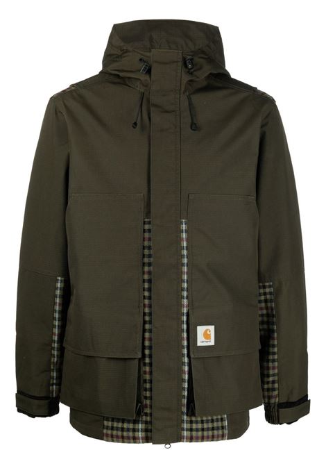 Khaki Highbury checked-panel jacket - men CARHARTT WIP | I030834XX0ZP