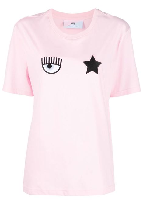 T-shirt con logo in rosa - donna CHIARA FERRAGNI | 73CBHT04CJT04439