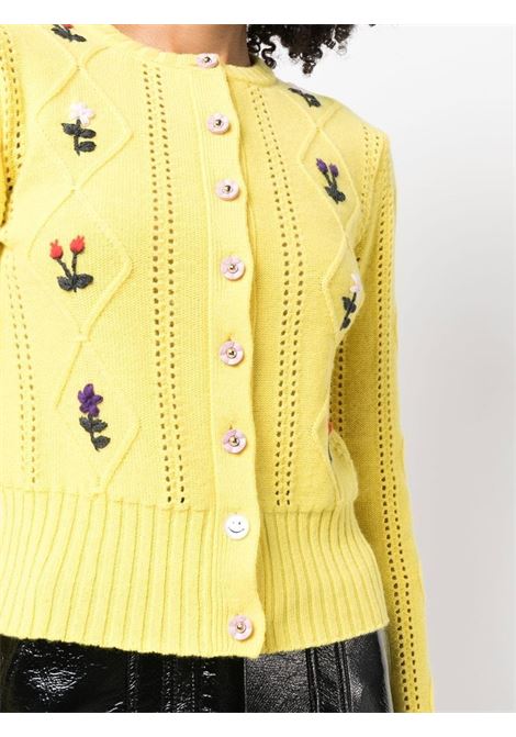 Cardigan con bottoni frontali giallo- donna CORMIO | OMACLMNCLL