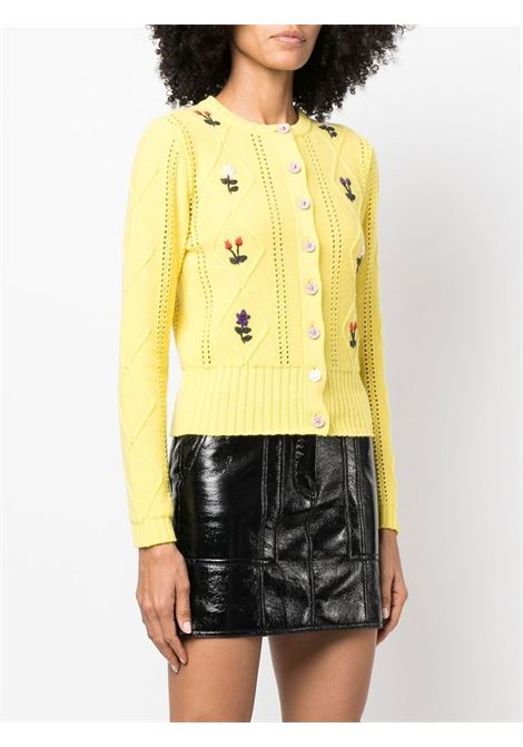 Cardigan with front button closure yellow- women CORMIO | OMACLMNCLL