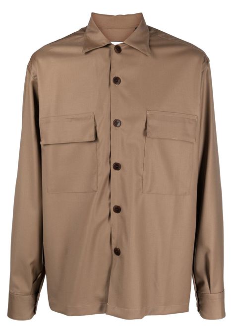 Brown chest-pocket shirt - men COSTUMEIN | T06EL4090