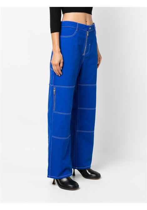 Jeans blu con cuciture a contrasto - donna DION LEE | C2060F22BL