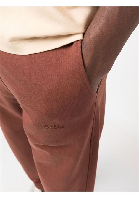 Brown logo embellished track pants-men DRÔLE DE MONSIEUR | ABP100CO001BN