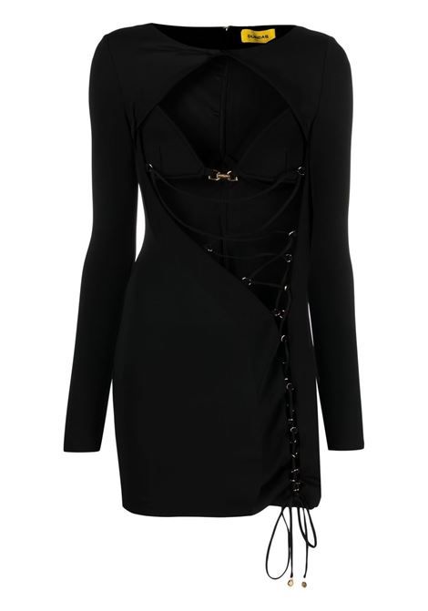 Mini abito nero con lacci-donna DUNDAS | DR0104F0101C9999