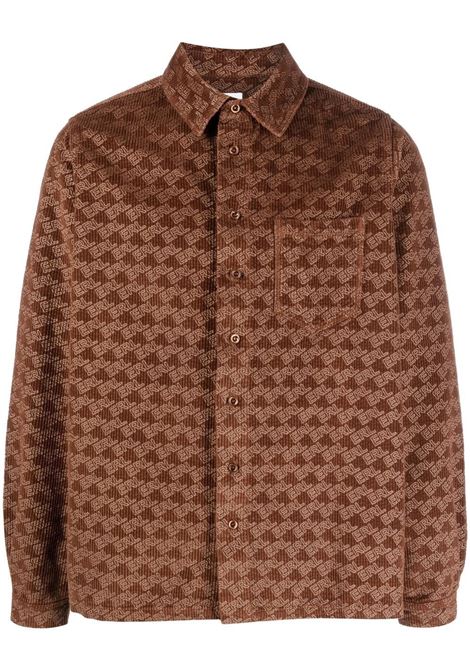 Brown corduroy embossed shirt jacket - unisex ERL | ERL05B0011
