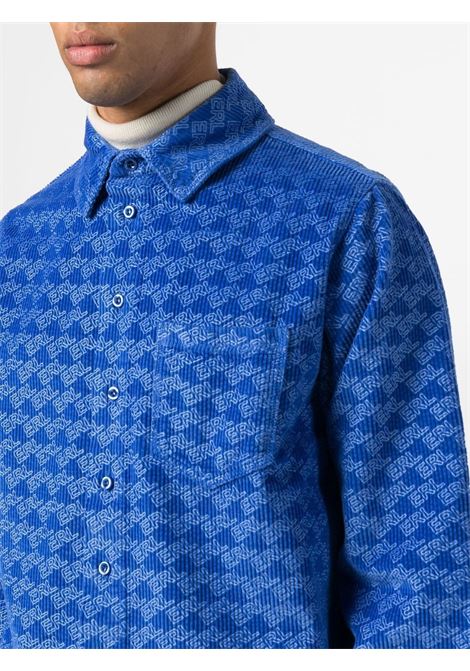 Giacca-camicia a coste con taschino in blu - uomo ERL | ERL05B0012