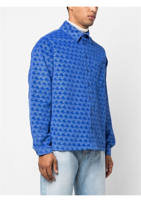 Blue corduroy embossed shirt jacket - unisex ERL | ERL05B0012