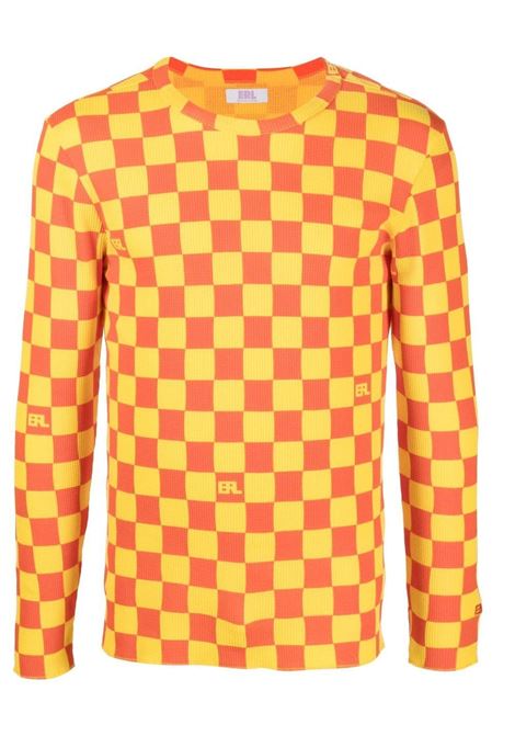 T-shirt a maniche lunghe con stampa in arancione - unisex ERL | ERL05UW331