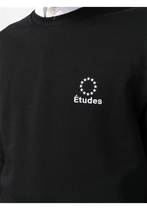 Black logo sweater - men ÉTUDES | C00ME201OC16BK