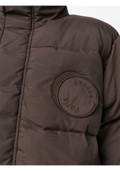 Brown high neck padded jacket - men ÉTUDES | H22MM710PA02BR