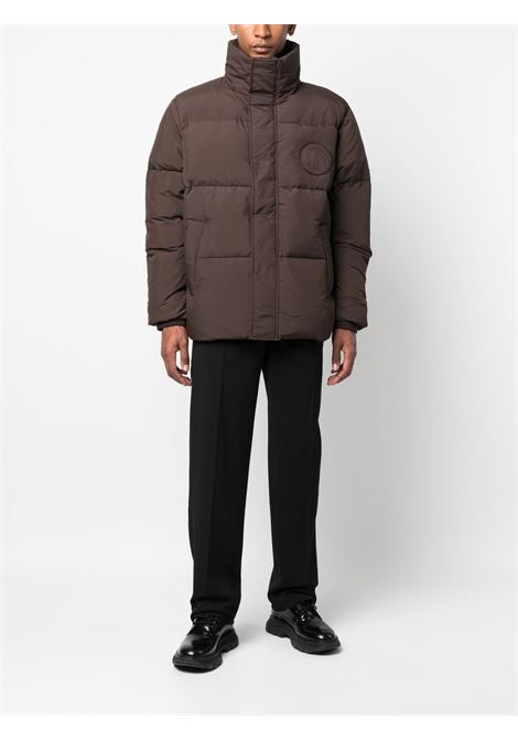 Brown high neck padded jacket - men ÉTUDES | H22MM710PA02BR
