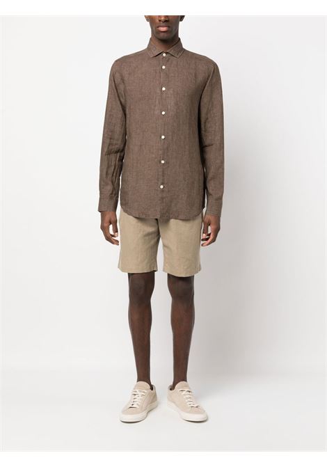 Brown long-sleeved shirt - men FRESCOBOL CARIOCA | 1060605