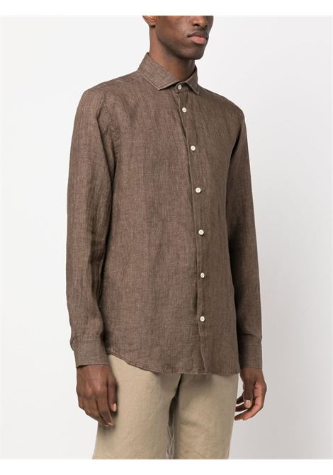 Brown long-sleeved shirt - men FRESCOBOL CARIOCA | 1060605