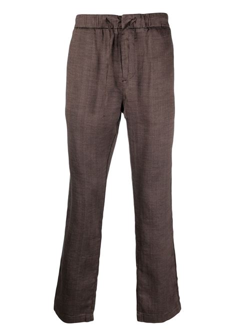 Pantaloni dritti con coulisse in marrone - uomo FRESCOBOL CARIOCA | 1240605