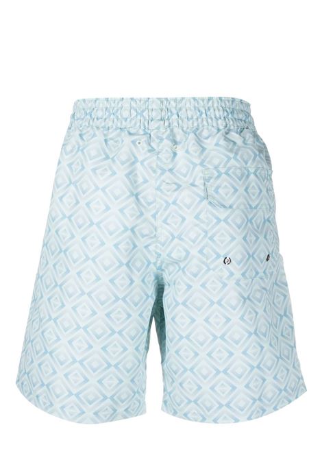 Blue abstract-print swim shorts - men FRESCOBOL CARIOCA | 2100609