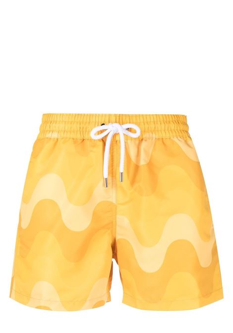 Yellow abstract-print swim shorts - men FRESCOBOL CARIOCA | 2107617