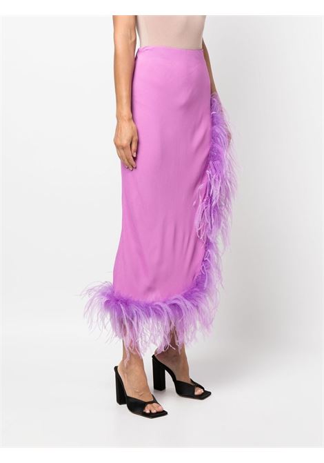 Purple feather-detail midi skirt - women  GIUSEPPE DI MORABITO | 082SK19944