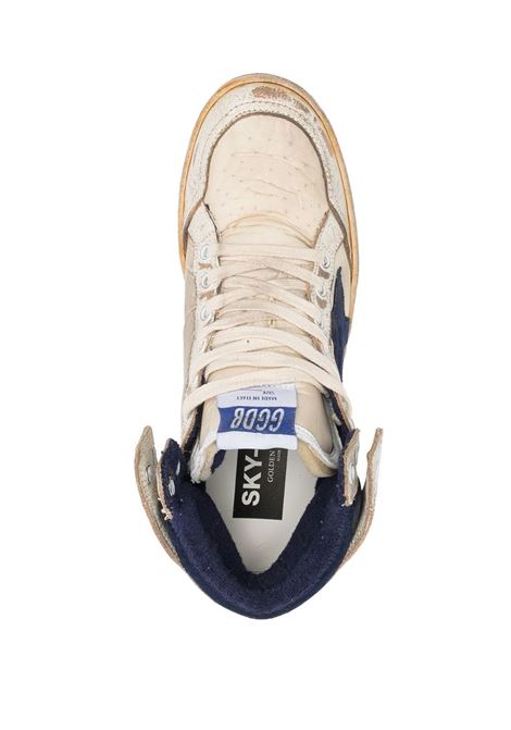 White and blue Sky-Star high-top sneakers - women  GOLDEN GOOSE | GWF00230F00333910357