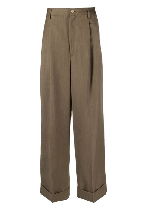 Pantaloni a gamba ampia in verde - unisex HED MAYNER | HM00P57OLVWO