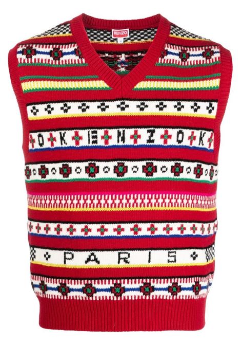 Multicolour knit vest-men KENZO | FC65PU3183CH21
