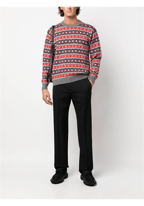 Multicolour stripe-jacquard sweater - men KENZO | FC65PU3213CJ21