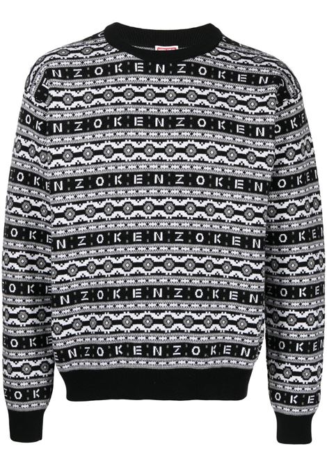Multicolour stripe-jacquard sweater - men KENZO | FC65PU3213CJ99