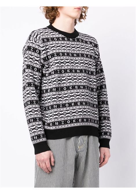 Multicolour stripe-jacquard sweater - men KENZO | FC65PU3213CJ99