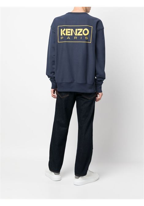 Blue logo embellished sweater - men KENZO | FC65SW4184MC77