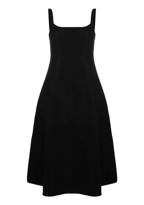 Black off-shoulder A-line midi dress - women KHAITE | 5292545200