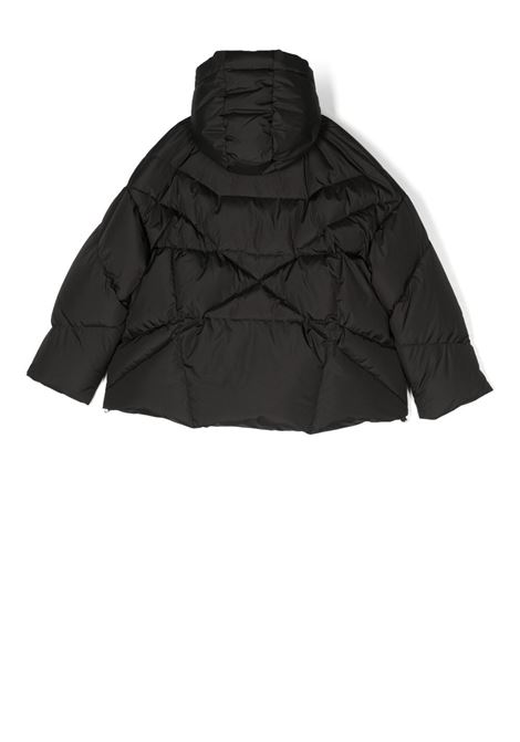 Black hooded puffer jacket - girl KHRISJOY KIDS | BFPK036ANYBK01