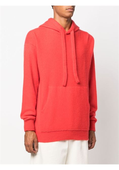 Orange hooded sweatshirt - men LANEUS | CPU1013CRLL